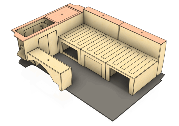 Campermeubelset ‘Townsville’ - VW Transporter T5 & T6 - Afbeelding 7