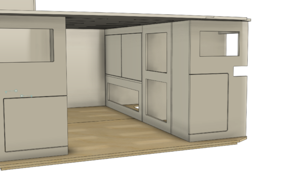 Camper Zelfbouwpakket 'Gold Coast Popu' L3H2 Mercedes Sprinter/ VW Crafter - Afbeelding 6