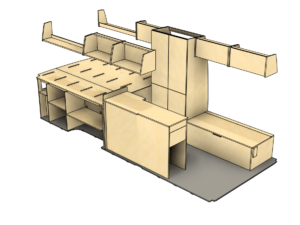 Camper Zelfbouwpakket 'Gold Coast Popu' L3H2 Mercedes Sprinter/ VW Crafter