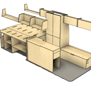 Camper Zelfbouwpakket 'Gold Coast Popu' L3H2 Mercedes Sprinter/ VW Crafter