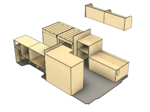 Campermeubel Zelfbouwpakket 'Cairns' - Ducato Boxer Jumper L2H2